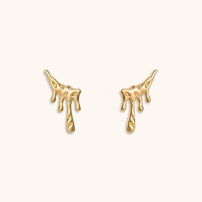 Fallen Angel Drop Earrings - 18K Gold Plated - Jewelry de Corner