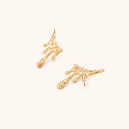 Fallen Angel Drop Earrings - 18K Gold Plated - Jewelry de Corner