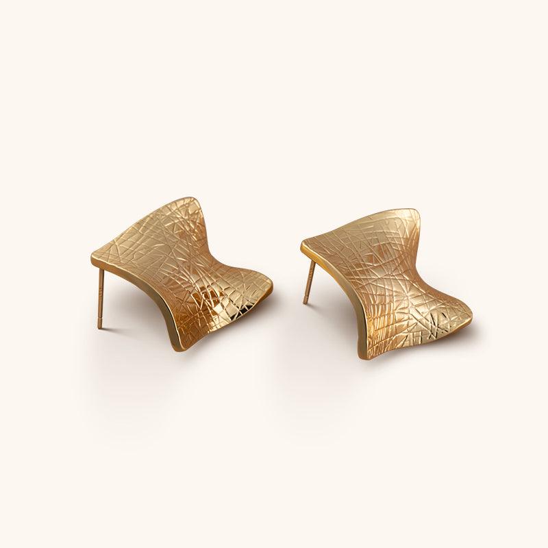 Floating Shore Studs Earrings - 18K Gold Plated - Jewelry de Corner