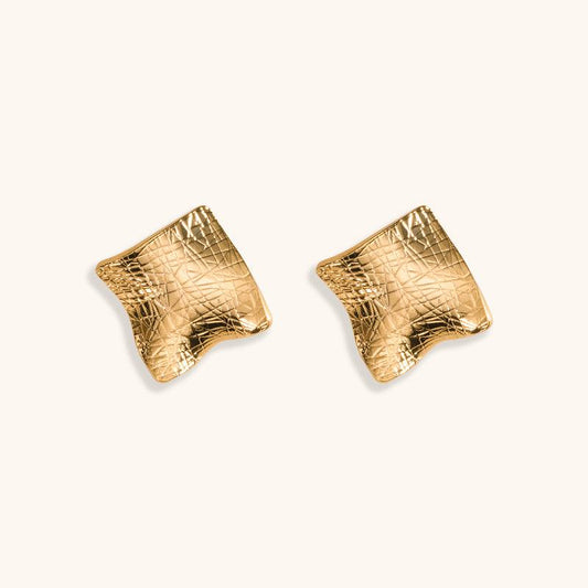 Floating Shore Studs Earrings - 18K Gold Plated - Jewelry de Corner