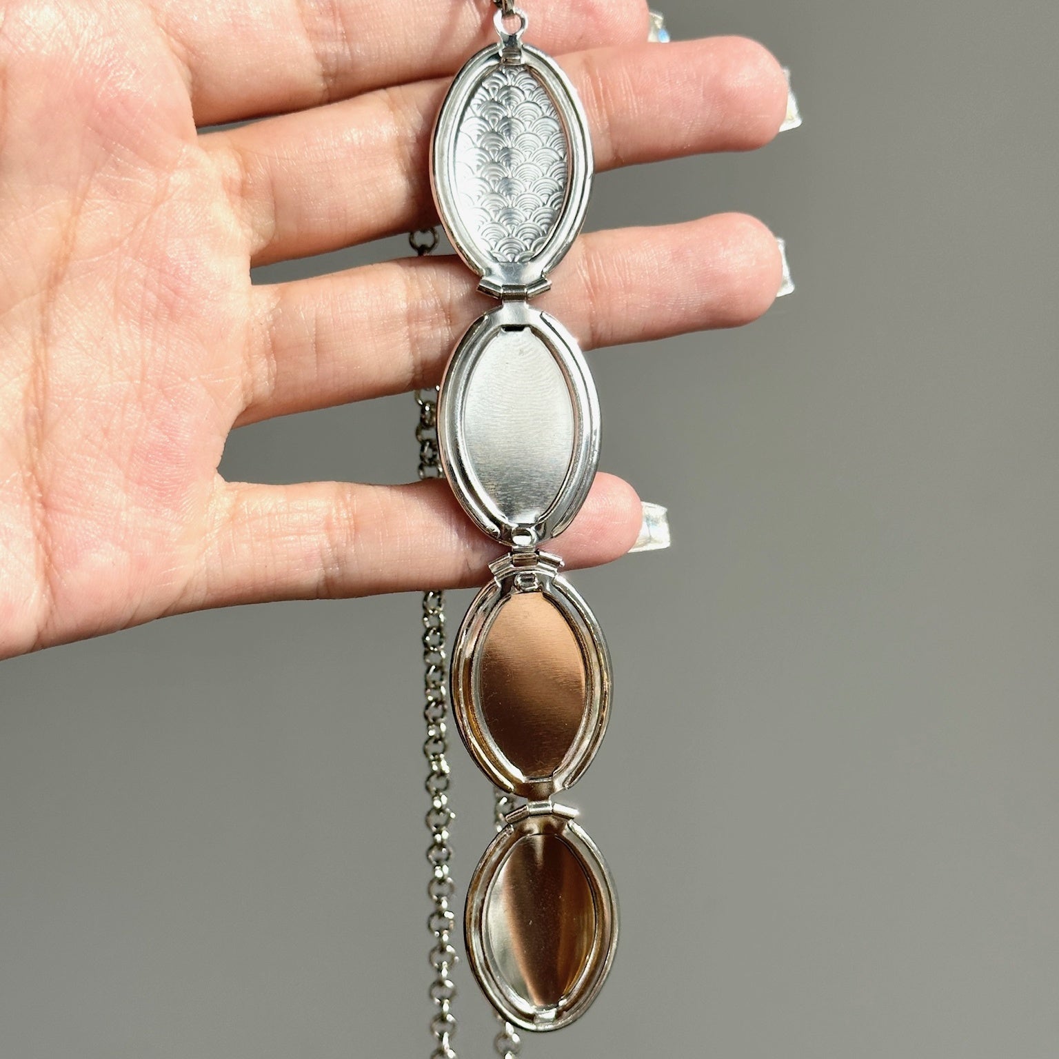 Foldable Silver Geometric Necklace - Jewelry de Corner