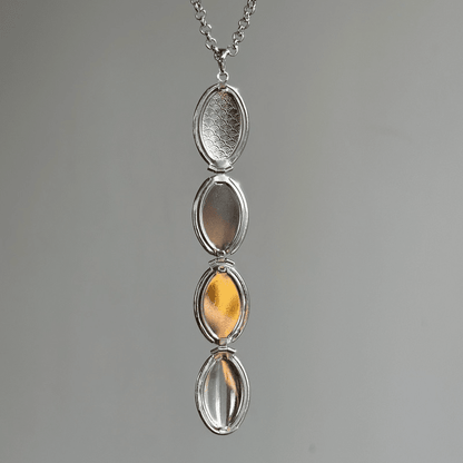 Foldable Silver Geometric Necklace - Jewelry de Corner