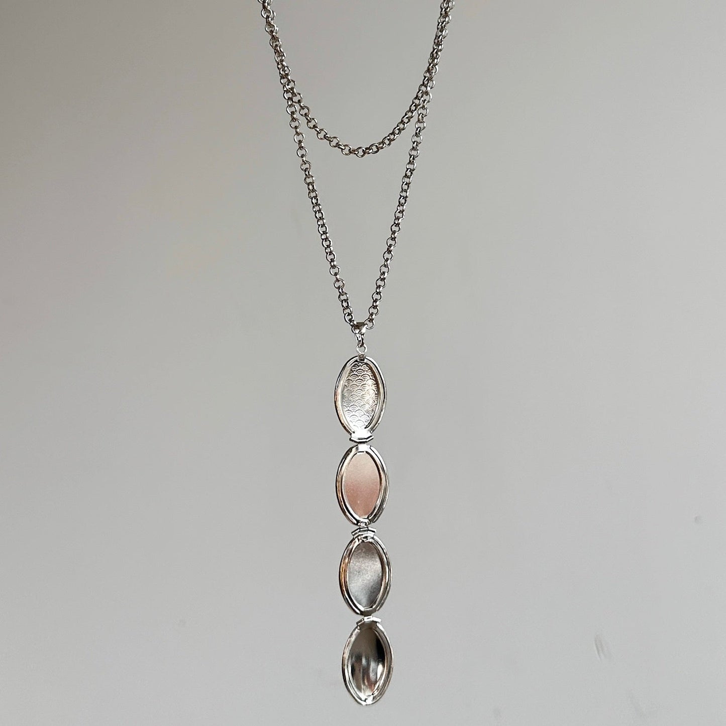 Foldable Silver Geometric Necklace - Jewelry de Corner