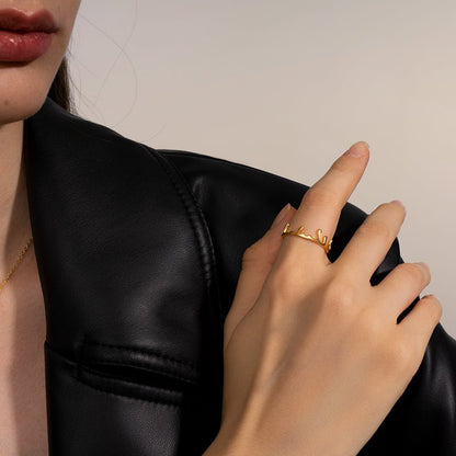 Fountain Square Ring - 18K Gold Plated - Jewelry de Corner
