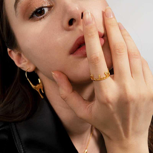 Fountain Square Ring - 18K Gold Plated - Jewelry de Corner