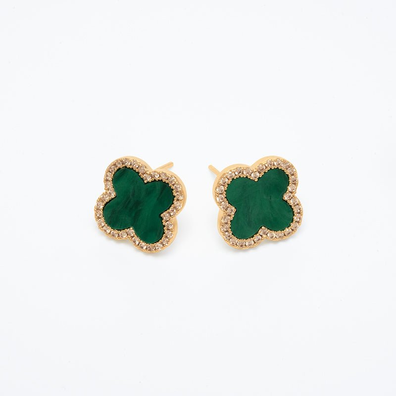 Four Leaf Lucky Clover Stud Earring - Jewelry de Corner
