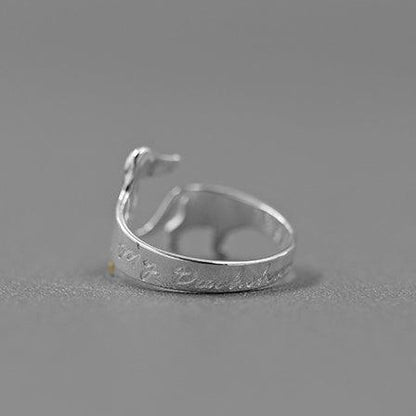 Funny Dachshund Silver Ring - Jewelry de Corner