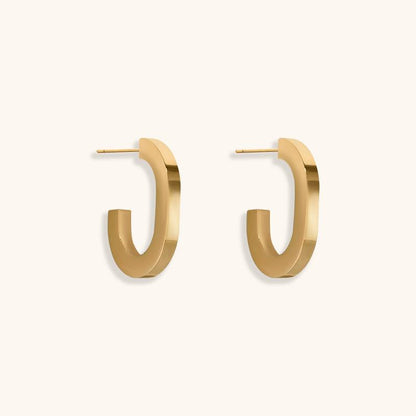 Gilded Corridor Hoops Earrings - 18K Gold Plated - Jewelry de Corner