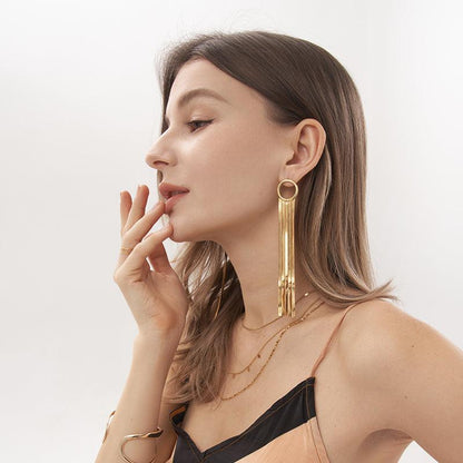Golden Egypt Hoops Earrings - 18K Gold Plated - Jewelry de Corner