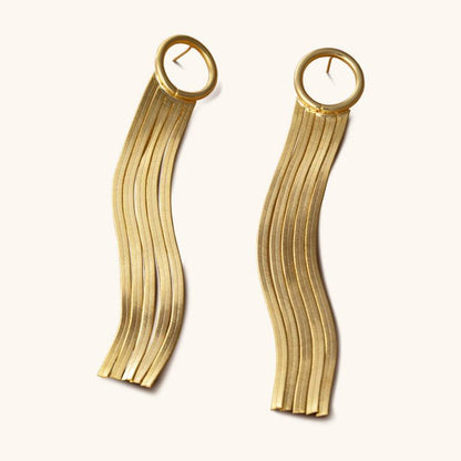 Golden Egypt Hoops Earrings - 18K Gold Plated - Jewelry de Corner