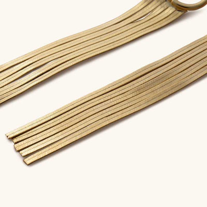 Golden Egypt Hoops Earrings - 18K Gold Plated - Jewelry de Corner