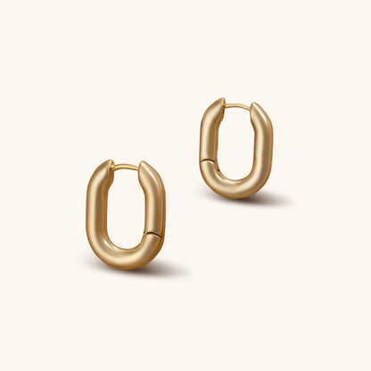 Golden Lyre Hoops Earrings - 18K Gold Plated - Jewelry de Corner