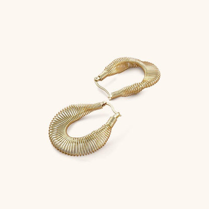 Golden Ship Hoops Earrings - 18K Gold Plated - Jewelry de Corner