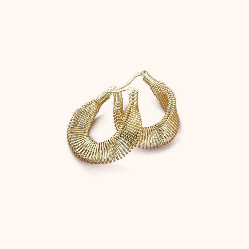 Golden Ship Hoops Earrings - 18K Gold Plated - Jewelry de Corner
