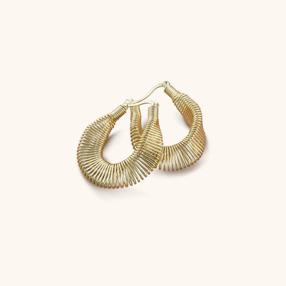 Golden Ship Hoops Earrings - 18K Gold Plated - Jewelry de Corner