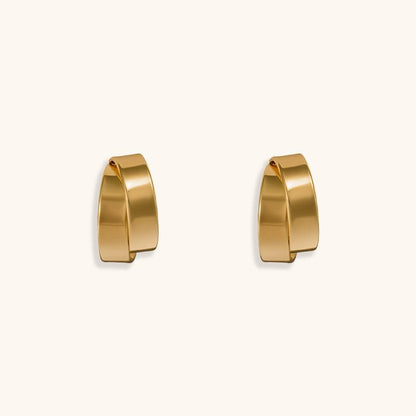 Heart of the Ganges Hoops Earrings - 18K Gold Plated - Jewelry de Corner