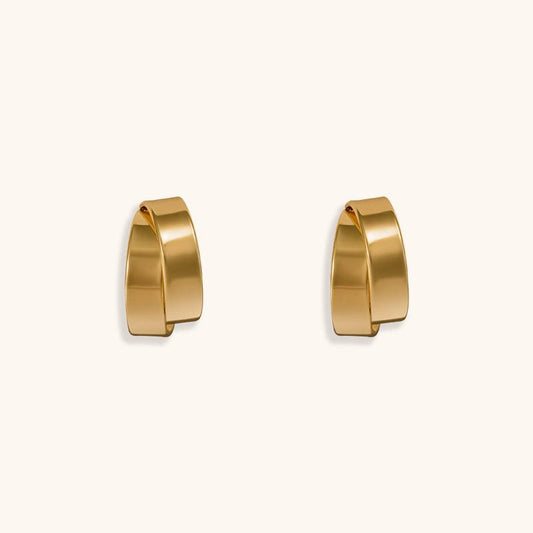 Heart of the Ganges Hoops Earrings - 18K Gold Plated - Jewelry de Corner