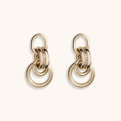 Interlocking Hoops Earrings - 18K Gold Plated - Jewelry de Corner