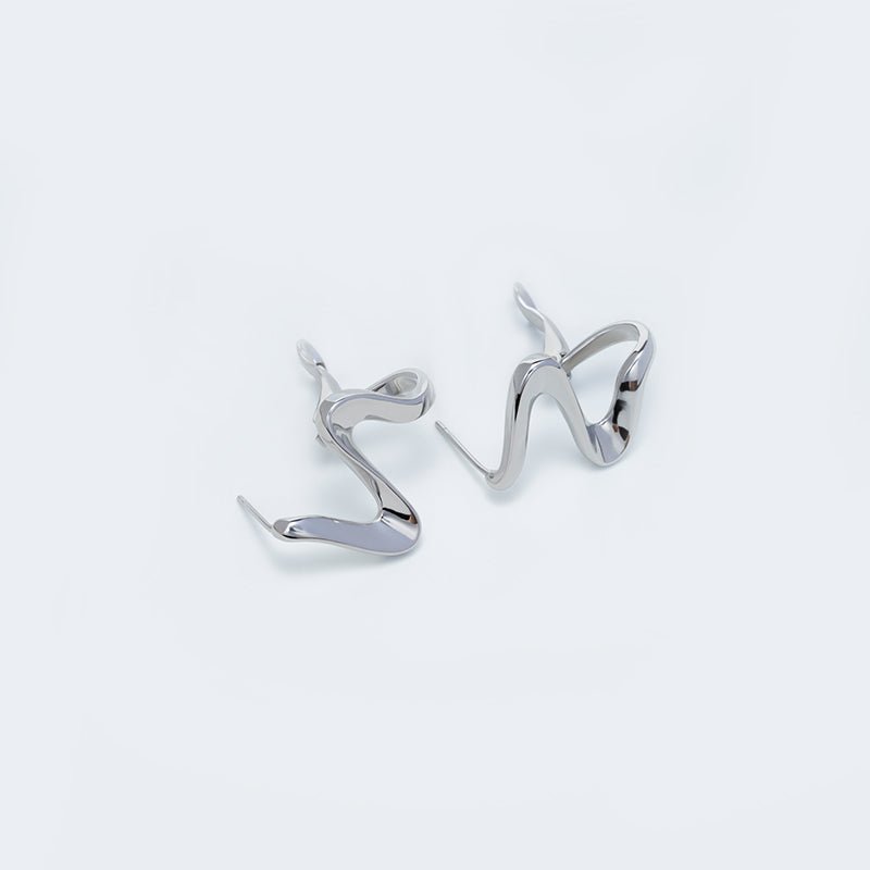 Irregular Wave Metal Earrings - Jewelry de Corner