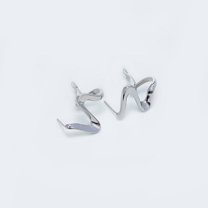 Irregular Wave Metal Earrings - Jewelry de Corner