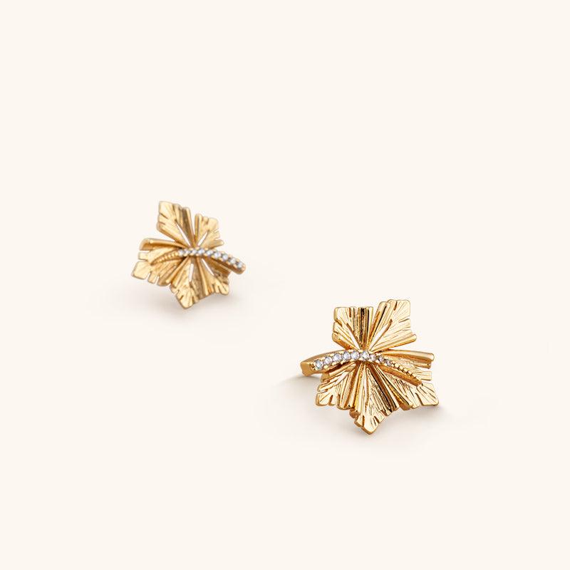 Kaede Love Studs Earrings - 18K Gold Plated - Jewelry de Corner