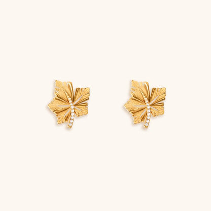 Kaede Love Studs Earrings - 18K Gold Plated - Jewelry de Corner