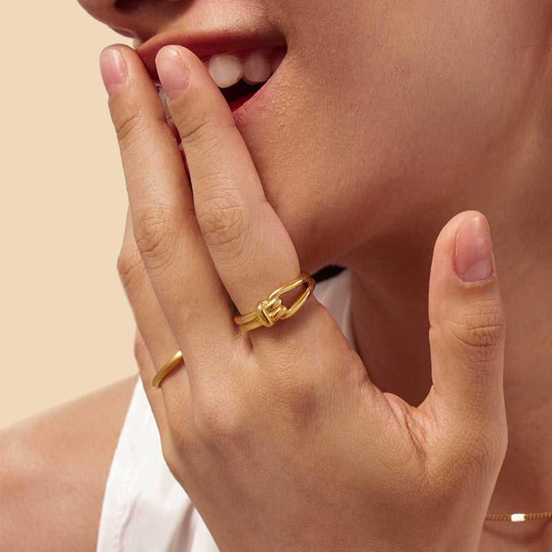 Knot Ring - 18K Gold Plated - Jewelry de Corner