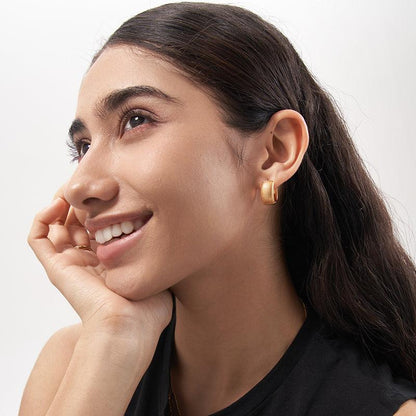 Memories of Autumn Hoops Earrings - 18K Gold Plated - Jewelry de Corner