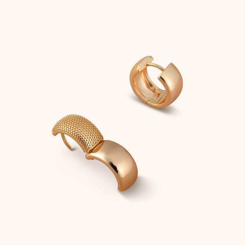 Memories of Autumn Hoops Earrings - 18K Gold Plated - Jewelry de Corner