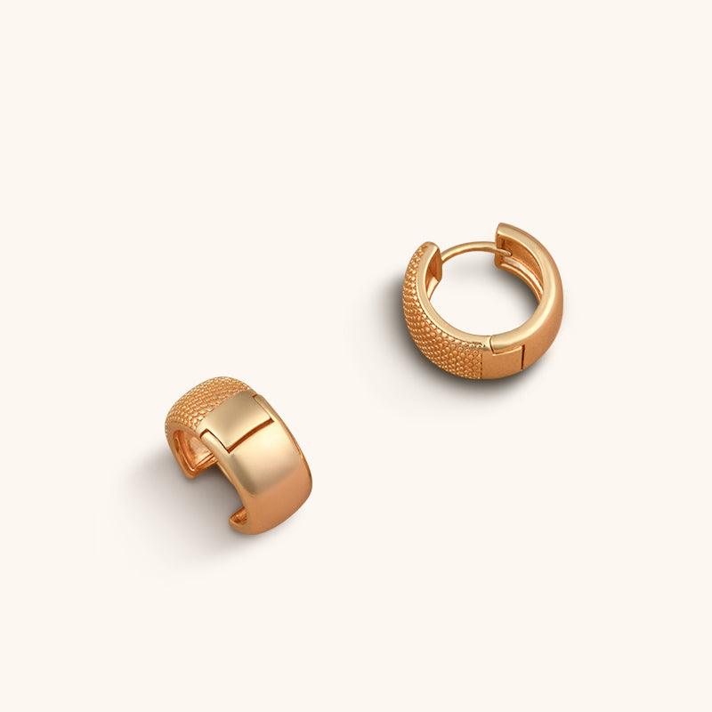 Memories of Autumn Hoops Earrings - 18K Gold Plated - Jewelry de Corner