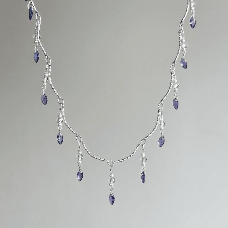 Moon Inspired Iris Purple Necklace - Jewelry de Corner