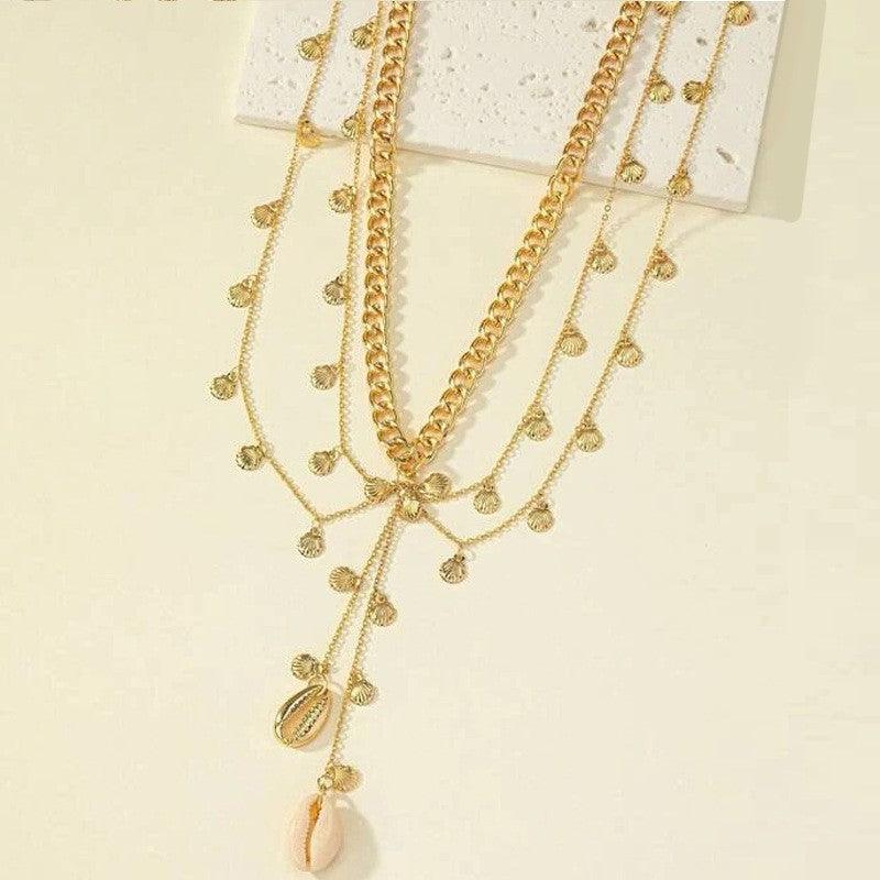 Multi - layered Beach Chain Woven Pearl Body Chain - Jewelry de Corner