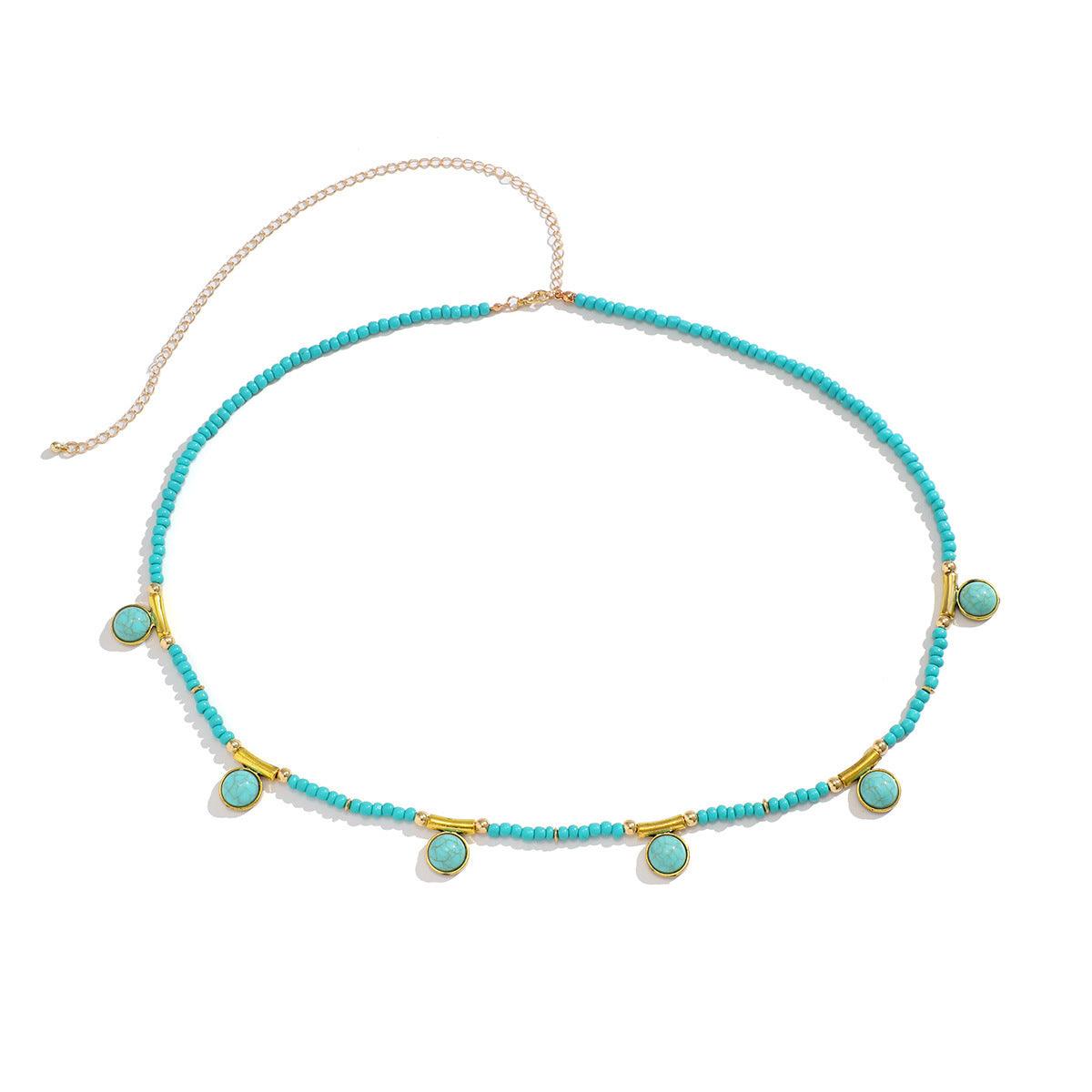 Multi - layered Beach Chain Woven Pearl Stacking Body Chain - Jewelry de Corner