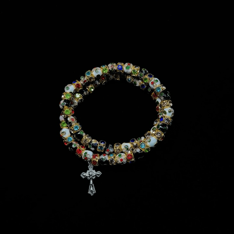 Multi - Layered Cross Colorful Bracelet - Jewelry de Corner