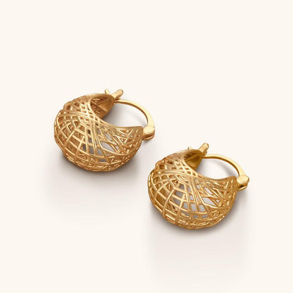 Nest of Dreams Hoops Earrings - 18K Gold Plated - Jewelry de Corner