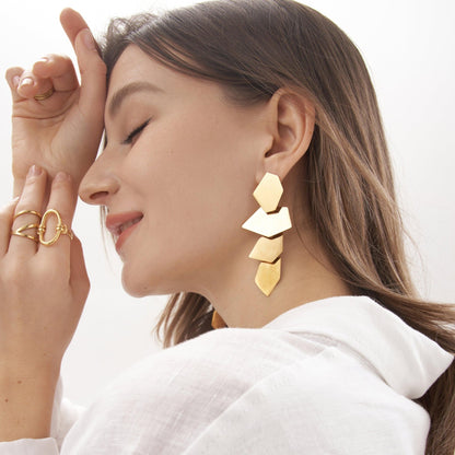 Past Events in Rome Hoops Earrings - 18K Gold Plated - Jewelry de Corner