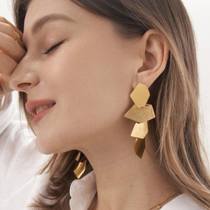 Past Events in Rome Hoops Earrings - 18K Gold Plated - Jewelry de Corner