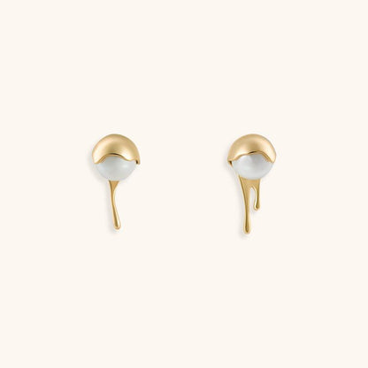 Pearl Girl Studs Earrings - 18K Gold Plated - Jewelry de Corner