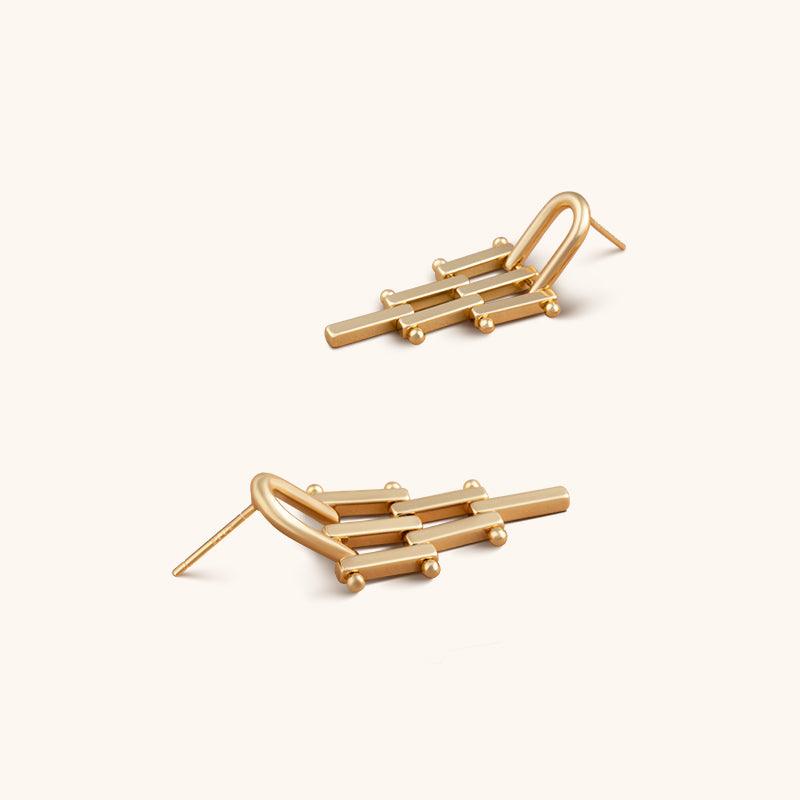 Pharaoh's Sigh Drop Earrings - 18K Gold Plated - Jewelry de Corner