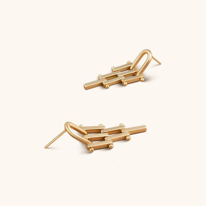Pharaoh's Sigh Drop Earrings - 18K Gold Plated - Jewelry de Corner