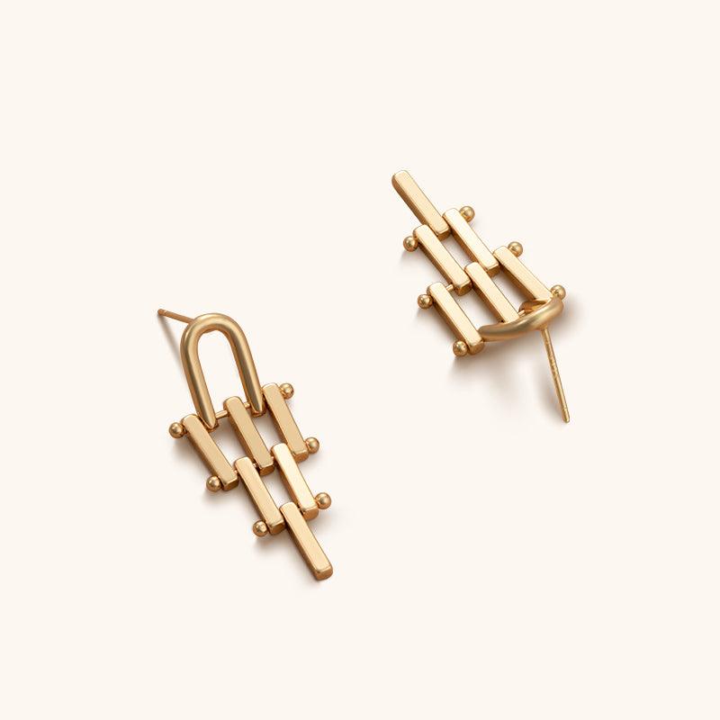 Pharaoh's Sigh Drop Earrings - 18K Gold Plated - Jewelry de Corner