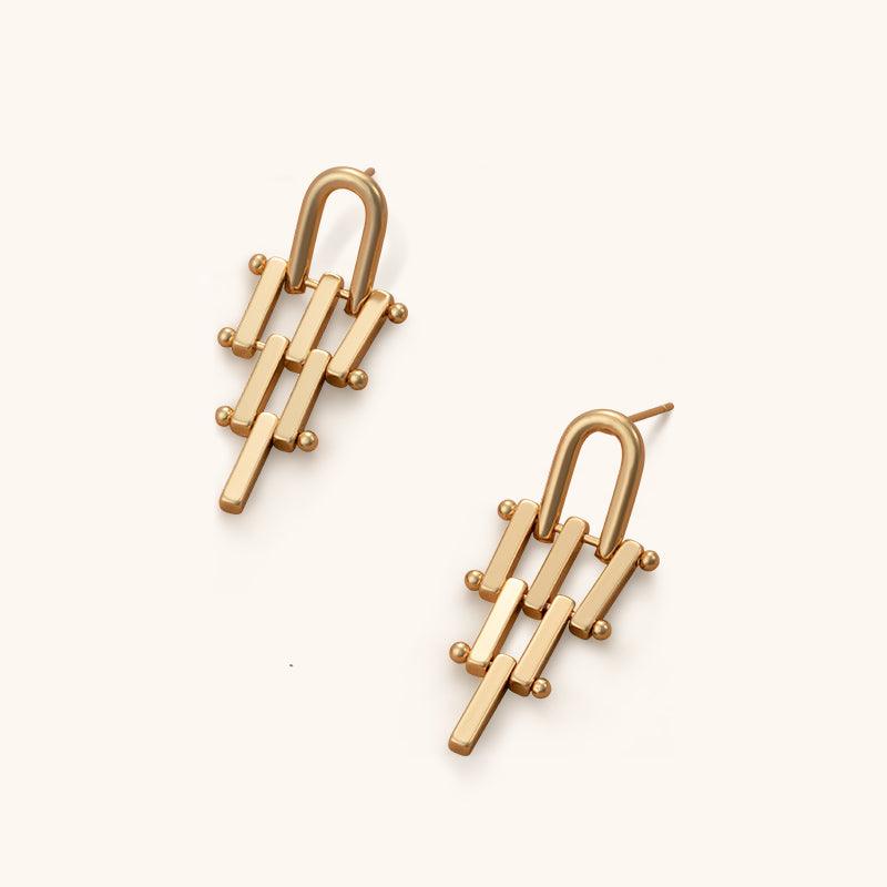 Pharaoh's Sigh Drop Earrings - 18K Gold Plated - Jewelry de Corner