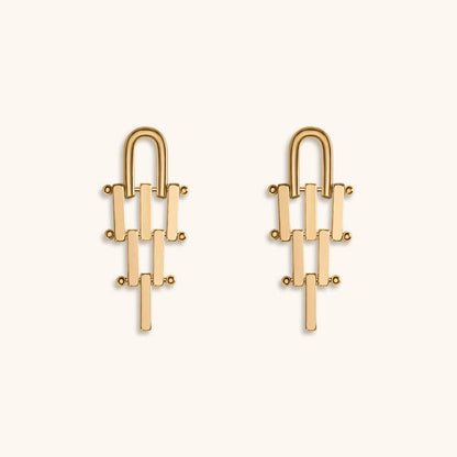 Pharaoh's Sigh Drop Earrings - 18K Gold Plated - Jewelry de Corner