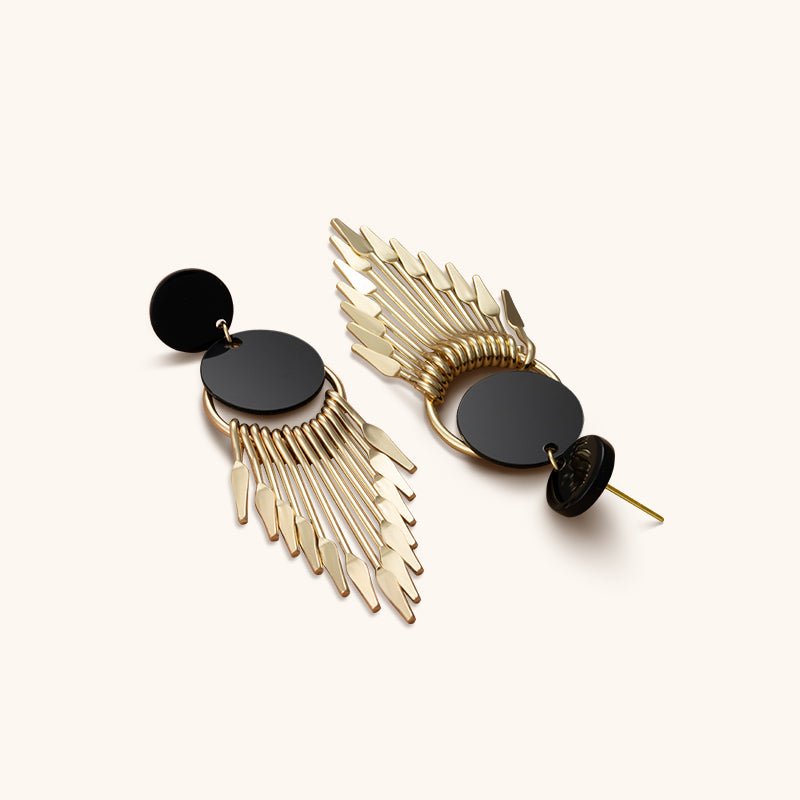 Platinum Flare Drop Earrings - 18K Gold Plated - Jewelry de Corner