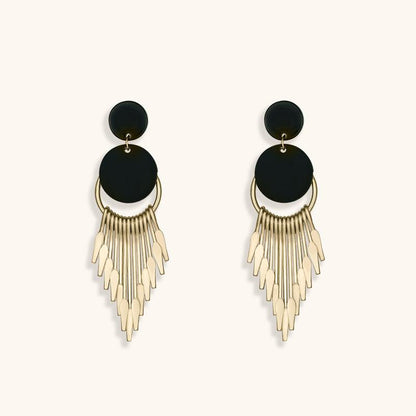 Platinum Flare Drop Earrings - 18K Gold Plated - Jewelry de Corner