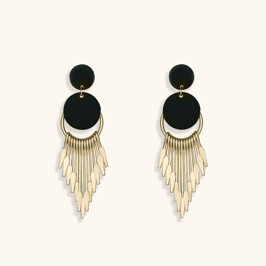 Platinum Flare Drop Earrings - 18K Gold Plated - Jewelry de Corner