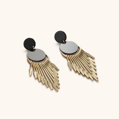 Platinum Flare Drop Earrings - 18K Gold Plated - Jewelry de Corner