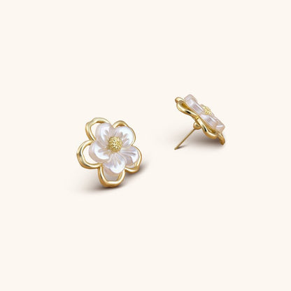 Preserved Flowers Studs Earrings - 18K Gold Plated - Jewelry de Corner