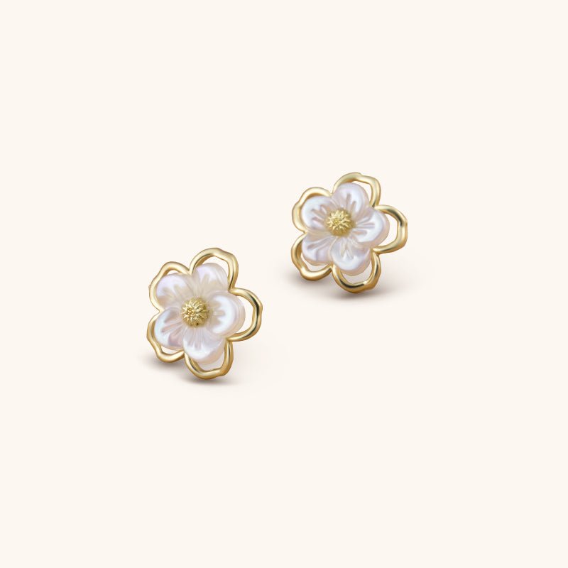 Preserved Flowers Studs Earrings - 18K Gold Plated - Jewelry de Corner