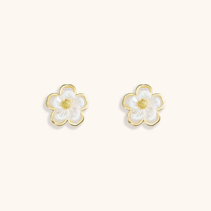Preserved Flowers Studs Earrings - 18K Gold Plated - Jewelry de Corner